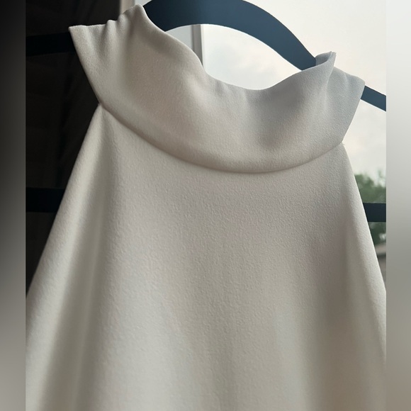 🆕Belle Badgley Mischka Reese Gown Dress White Party Wedding Chic Slit Maxi Sz 10 - Picture 12 of 17